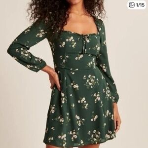 Abercrombie & Fitch Dark Green Floral Dress